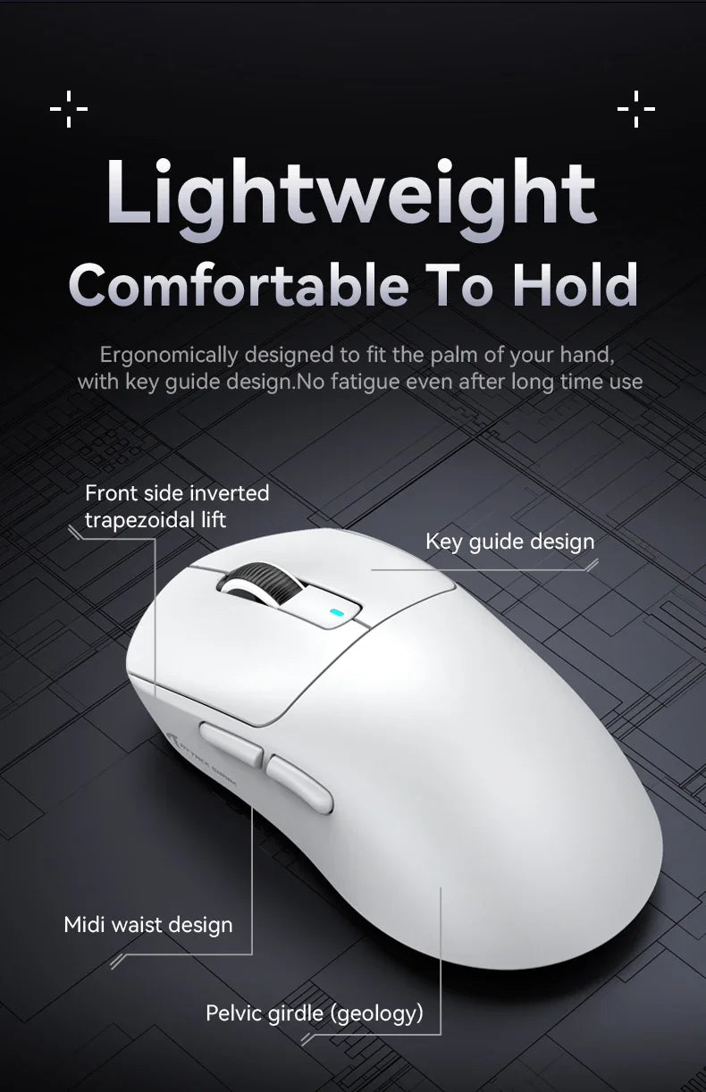 Attack Shark X3 PAW3395 Bluetooth Macro Gaming Mouse , Tri-Mode Connection, 26000dpi, 650IPS, Lightweight Mouse