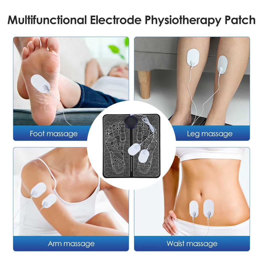 Rechargeable Electric Foot Massager Pad Electrostimulator Massage Mat EMS Muscle Massager Relax Feet Massage Fitness Masajeador