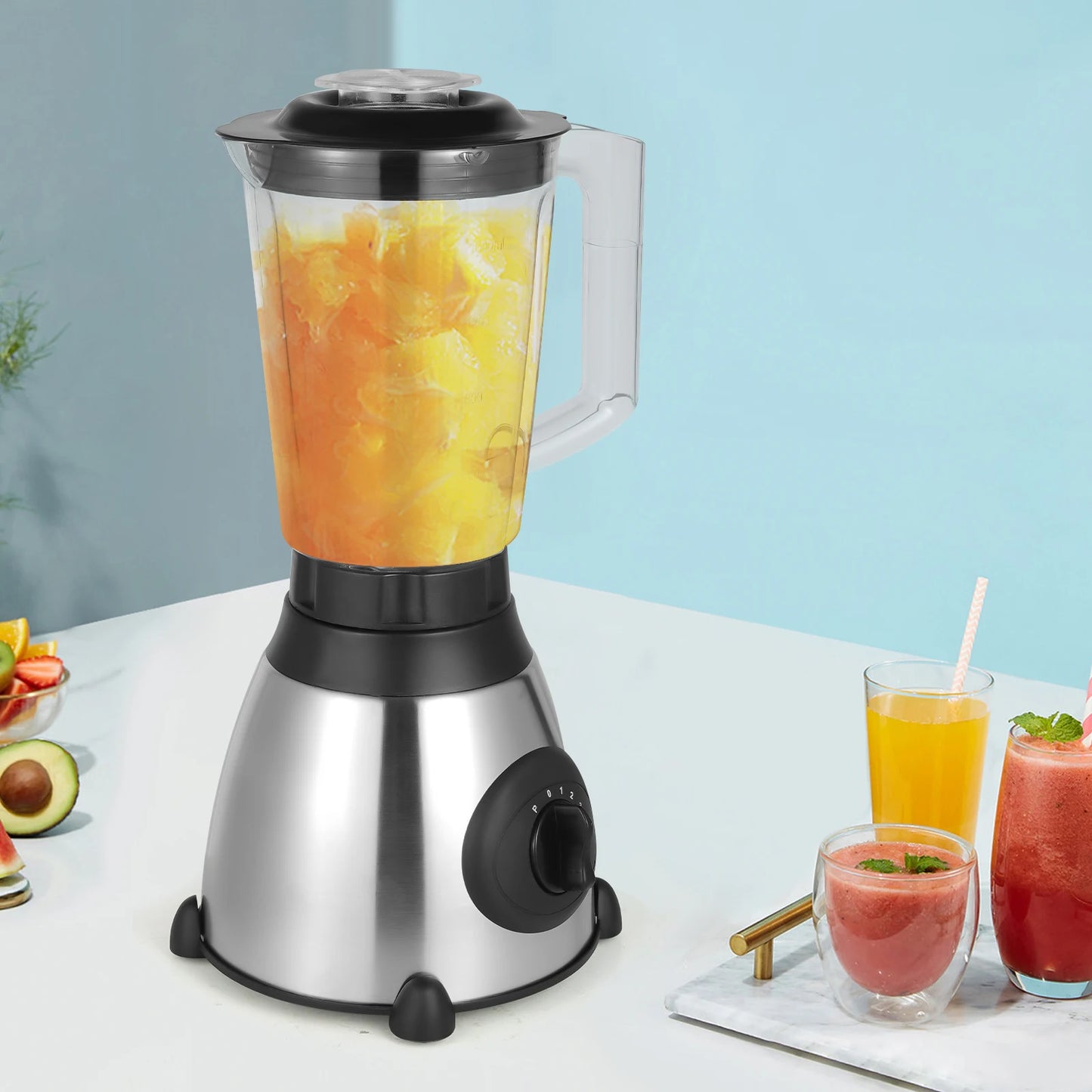 800W Multifunctional Food Processing Blender, 54.11 Oz Large Capacity with Large Spout for Families, Restaurants, Milk Tea Shop