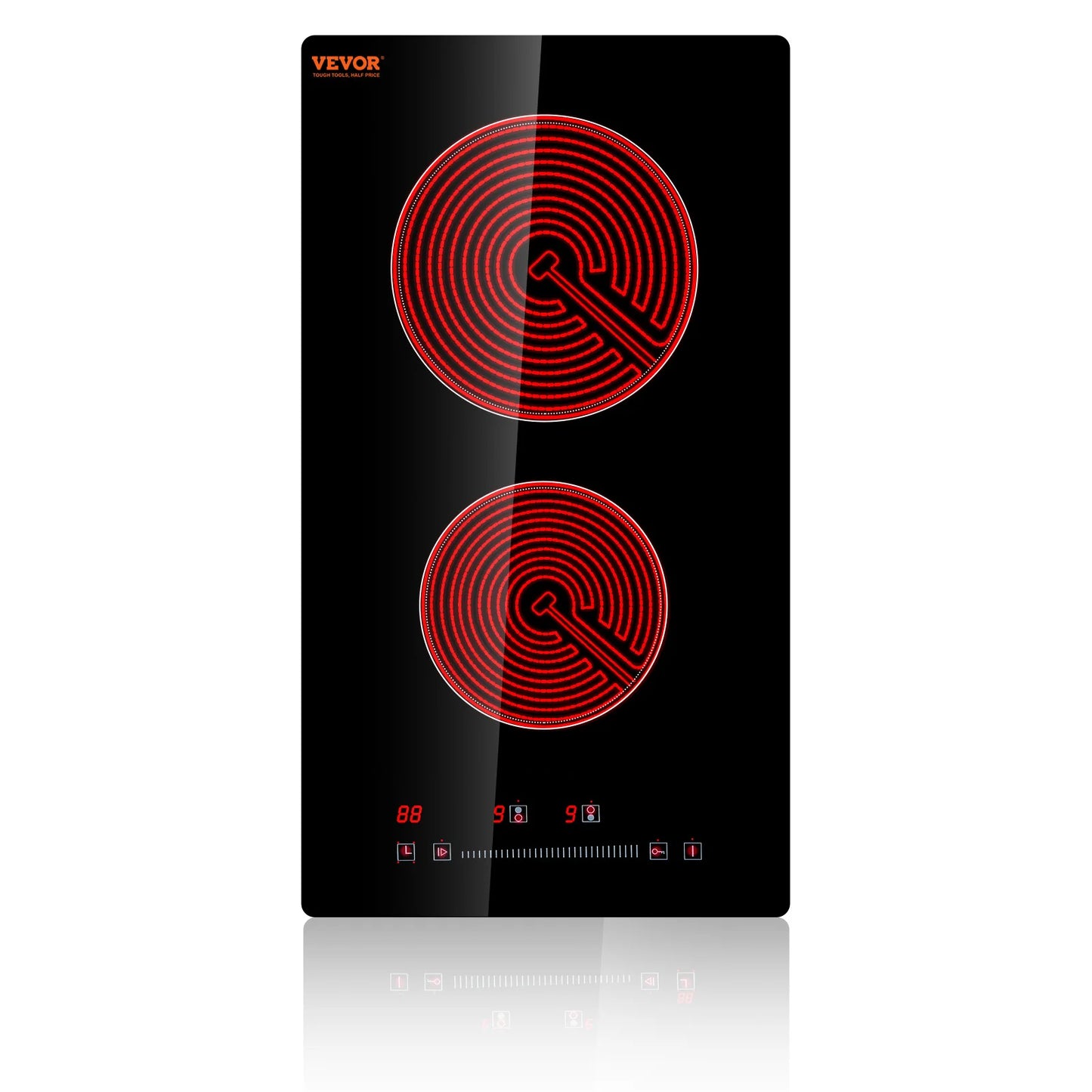 SucceBuy 2/4/5 Burners Built-in Induction Stove Top 12/24/30in Ceramic Glass Electric Cooktop For Household Commercial Cooking