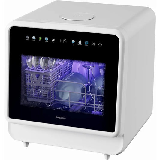 Portable Countertop Dishwasher with Color Screen 5 Place Settings 8 Washing Programs 3 Spray Arms 5L Built-in Water Tank Compac