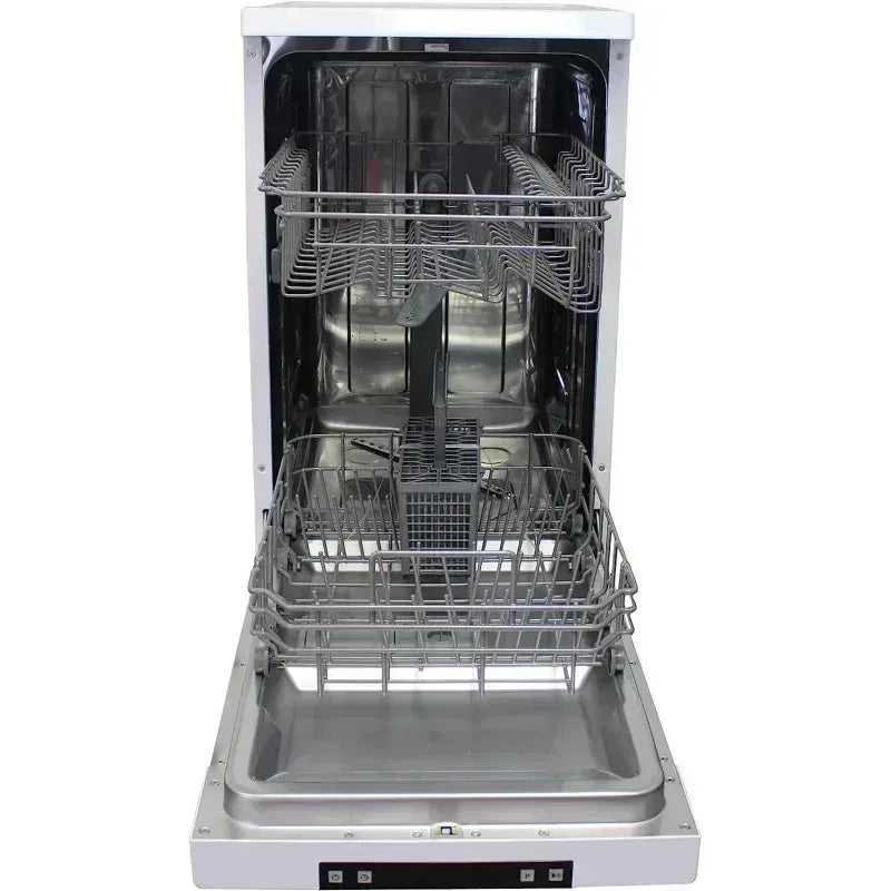 PMD4-SPT SD-9263W 18″Wide Portable Dishwasher with ENERGY STAR,6 Wash Programs,8 Place Settings and Stainless Steel Tub–White,