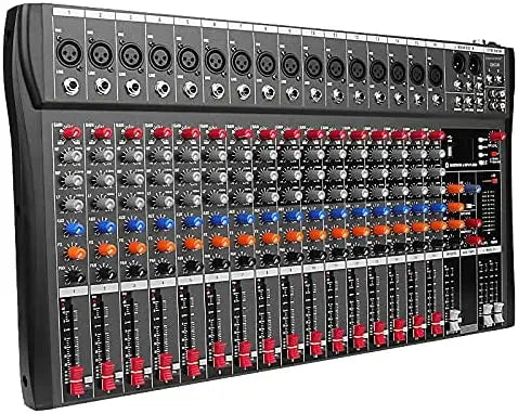 Audio Mixer 6/8/12 Channels Professional DJ mixer LR microphone/line input, AUX,FX processor MP3, headphones, +48V Phantom