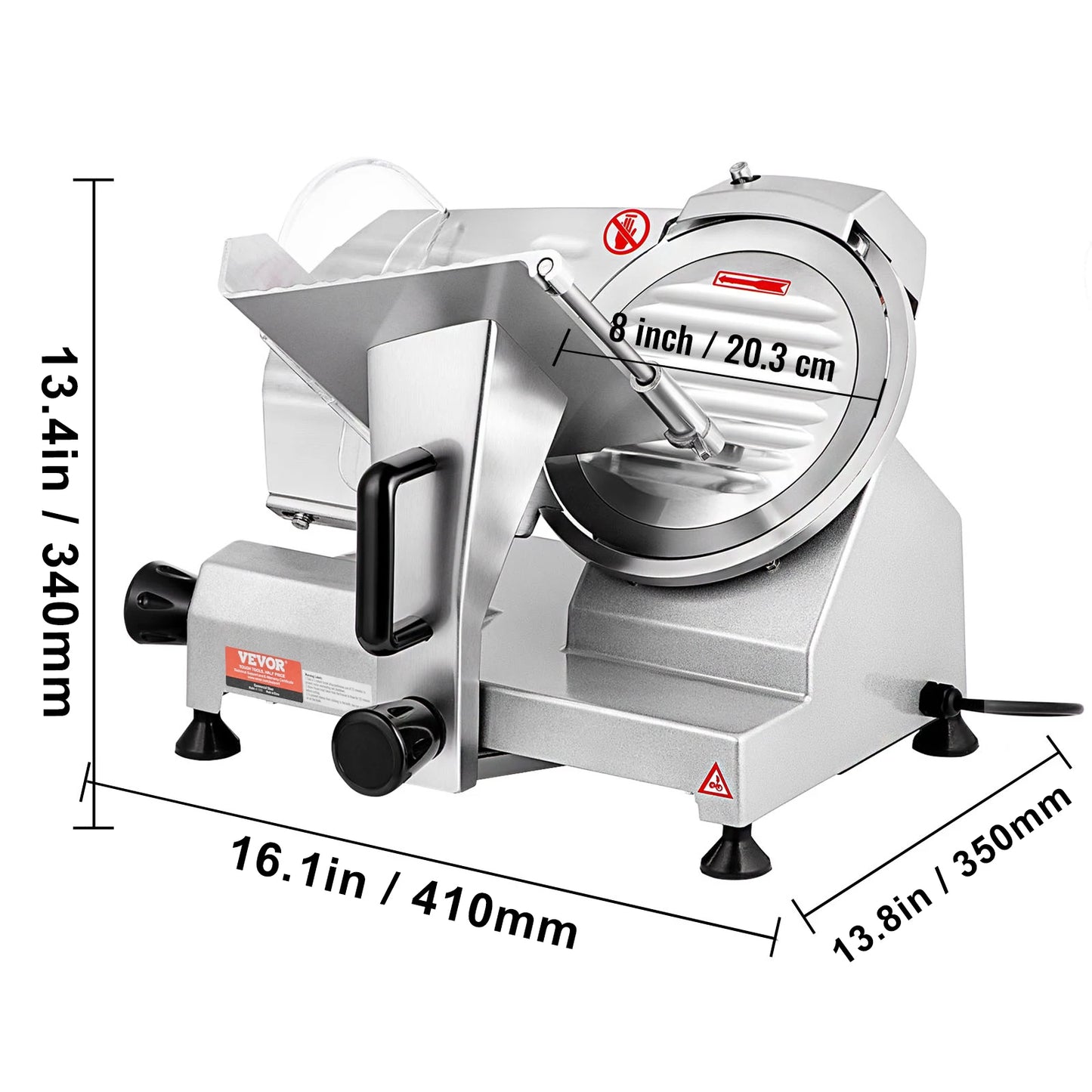 SucceBuy Meat Slicer 200W/240W/320W/340W Electric Deli Food Slicer Adjustable Thickness for Commercial Home Use Cut Meat Cheese