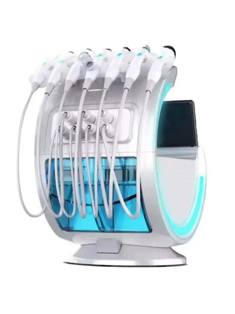 Ice Blue Terrazzo Machine Professional 7-in-1 Hydra Grinding Machine Skin Analysis Multi functional 7-in-1 Facial Care Beauty