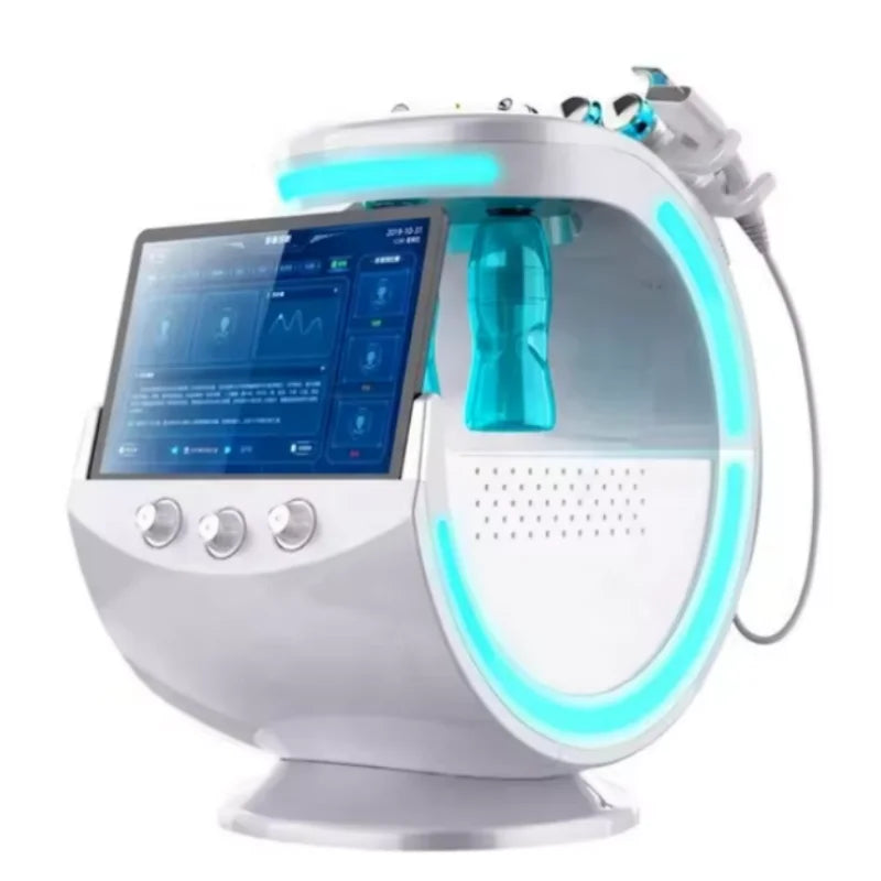 Ice Blue Terrazzo Machine Professional 7-in-1 Hydra Grinding Machine Skin Analysis Multi functional 7-in-1 Facial Care Beauty