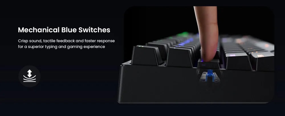 wegear Wired Gaming Mechanical Keyboard RGB Blue switches compatible with Win7/8/10/11 and XP ideal for PC laptop and desktop