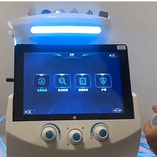 Ice Blue Terrazzo Machine Professional 7-in-1 Hydra Grinding Machine Skin Analysis Multi functional 7-in-1 Facial Care Beauty