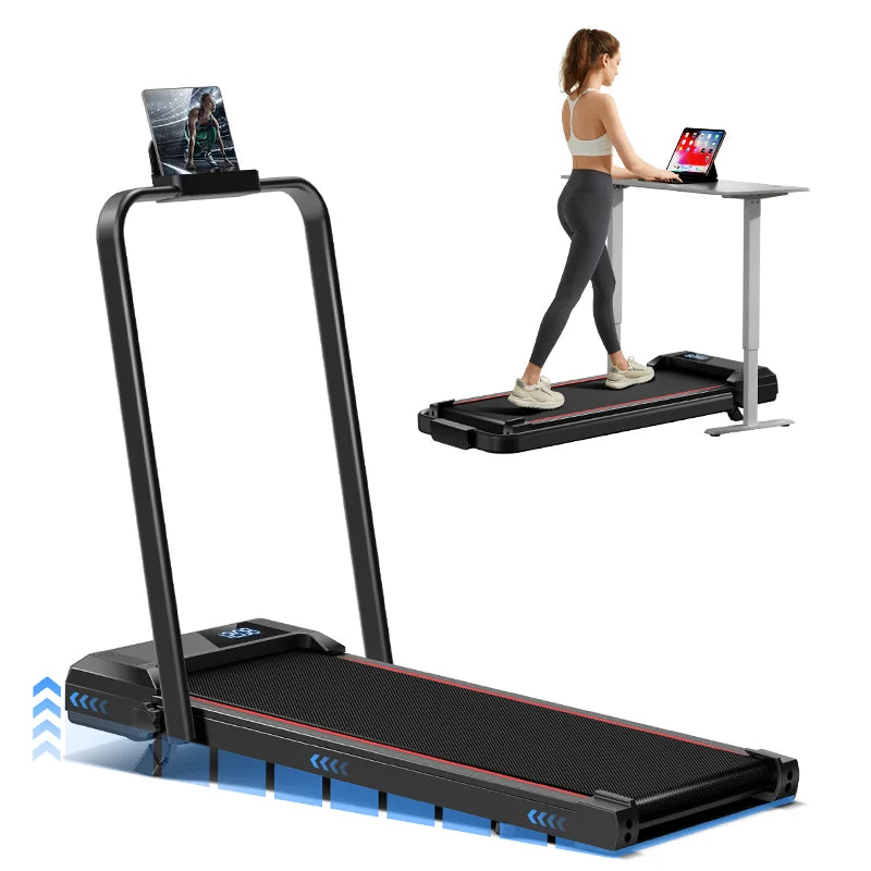 UMAY Walking Pad Treadmill: Incline, Under-Desk, Diamond Belt, Lightweight, Home/Office LED Display