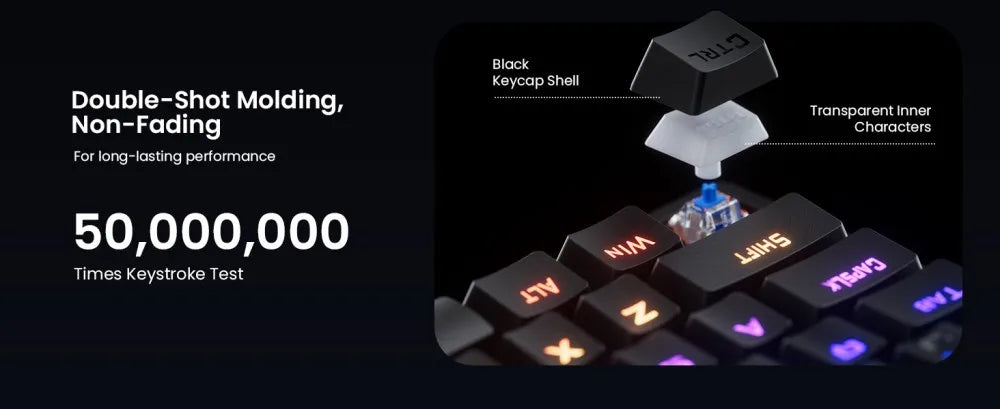 wegear Wired Gaming Mechanical Keyboard RGB Blue switches compatible with Win7/8/10/11 and XP ideal for PC laptop and desktop