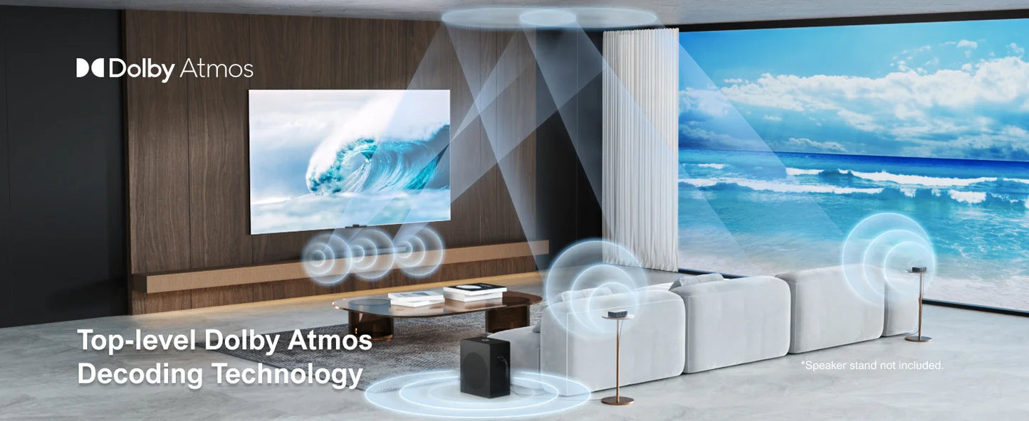 ULTIMEA 5.1.2 Dolby Atmos Soundbar for Smart TV, 520W Home Theater Surround System with 8"Wireless Subwoofer, 4K HDR Passthrough