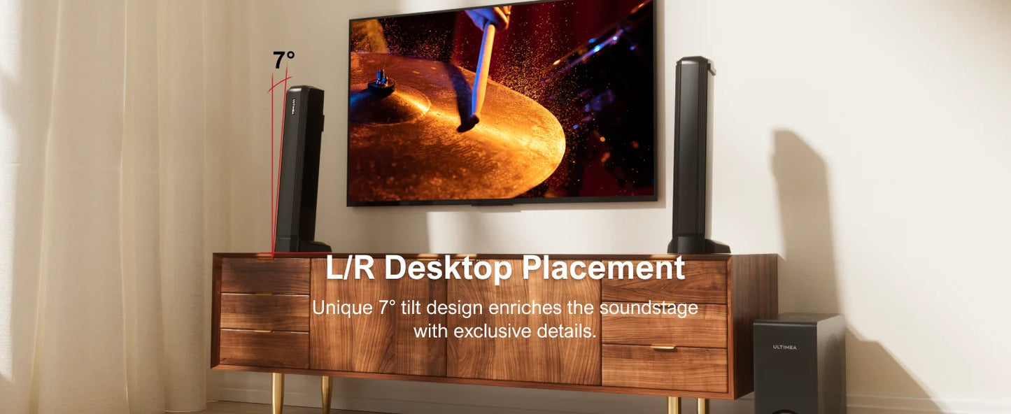 ULTIMEA 200w 4.1ch TV Sound bar Heimkino Soundsystem Bluetooth-Lautsprecher Soundbar Subwoofer support optische Aux HDMI Speaker