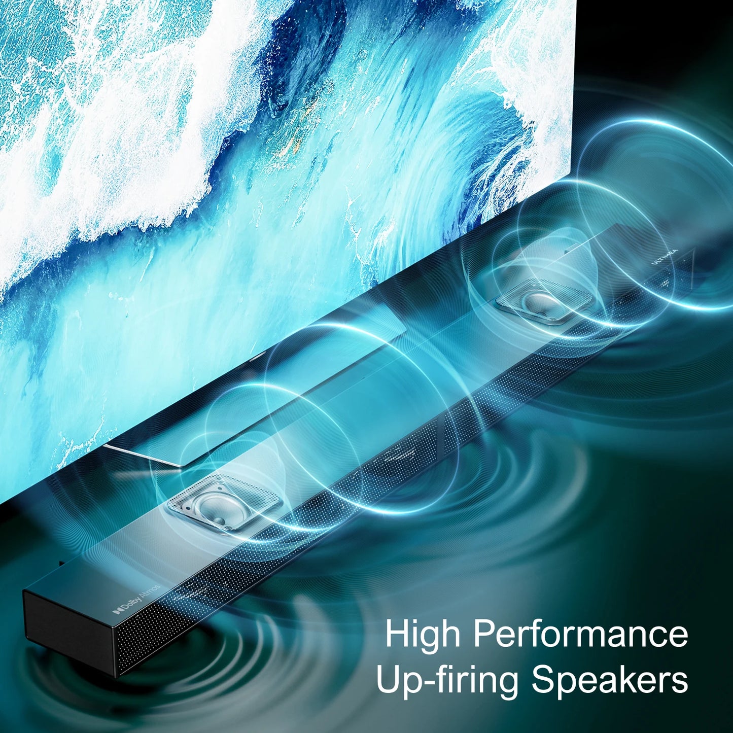 ULTIMEA 5.1.2 Dolby Atmos Soundbar for Smart TV, 520W Home Theater Surround System with 8"Wireless Subwoofer, 4K HDR Passthrough