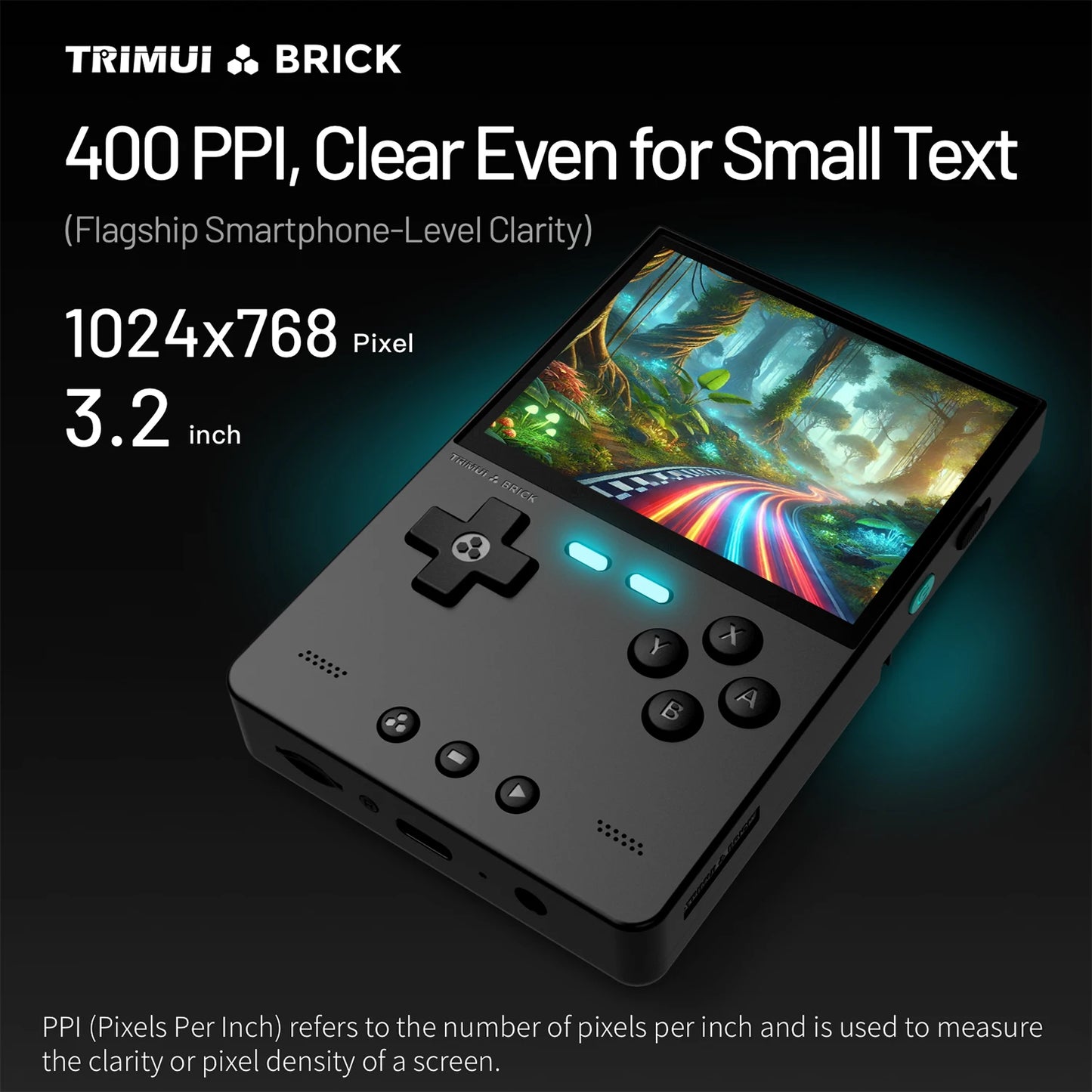 Trimui Brick Retro Handheld Gaming Console - 3.2-Inch HD IPS Screen, Allwinner A133P Chip, Supports Up to 1TB Expansion