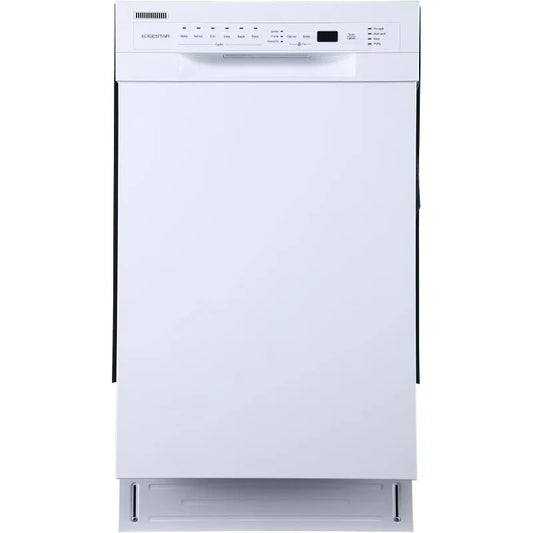 EdgeStar BIDW1802 18 Inch Wide 8 Place Setting Energy Star Certified Built-In Front Control Dishwasher - White