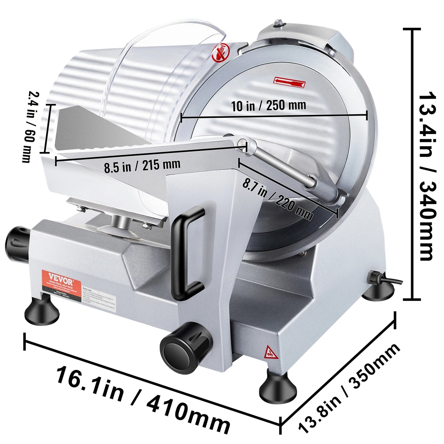 SucceBuy Meat Slicer 200W/240W/320W/340W Electric Deli Food Slicer Adjustable Thickness for Commercial Home Use Cut Meat Cheese