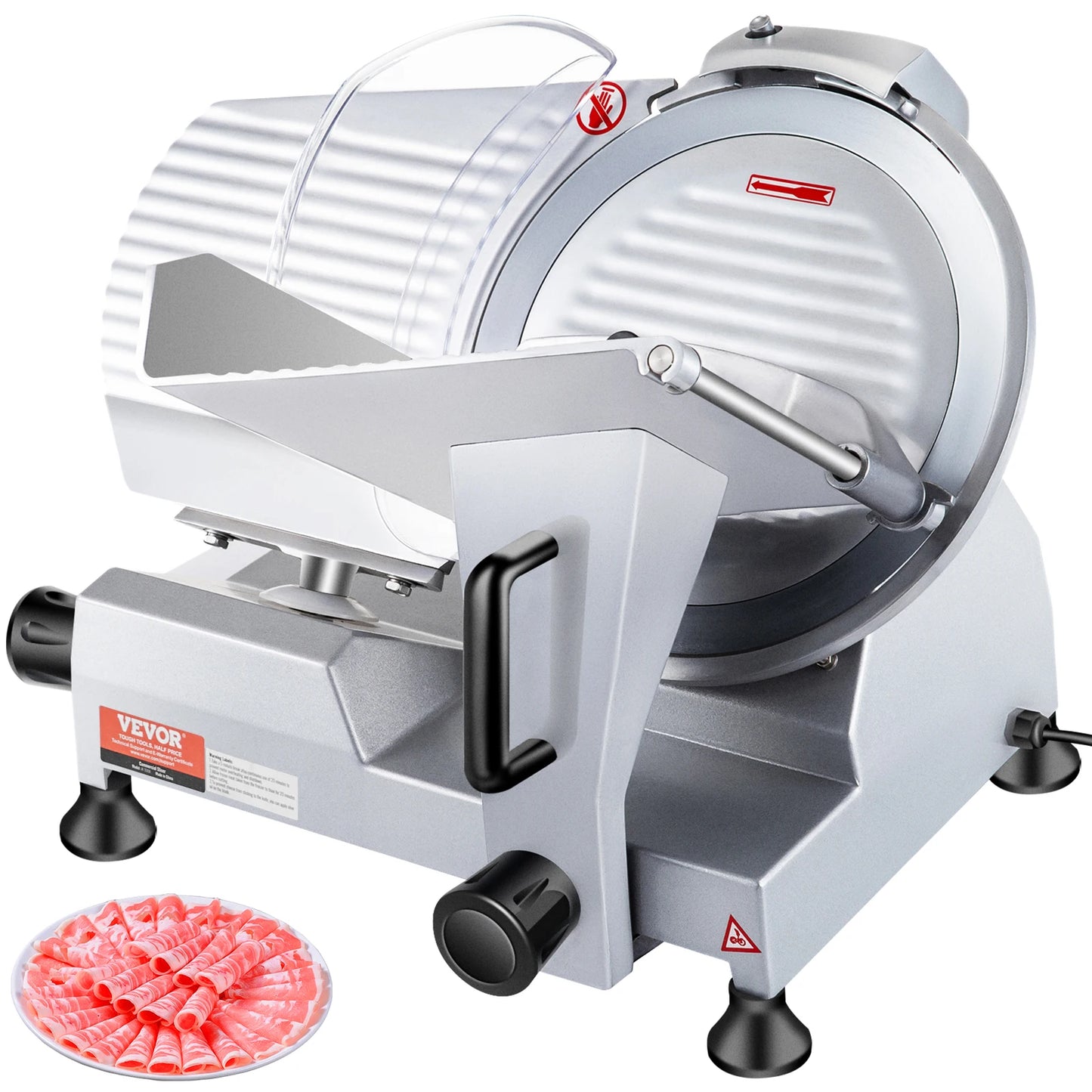 SucceBuy Meat Slicer 200W/240W/320W/340W Electric Deli Food Slicer Adjustable Thickness for Commercial Home Use Cut Meat Cheese