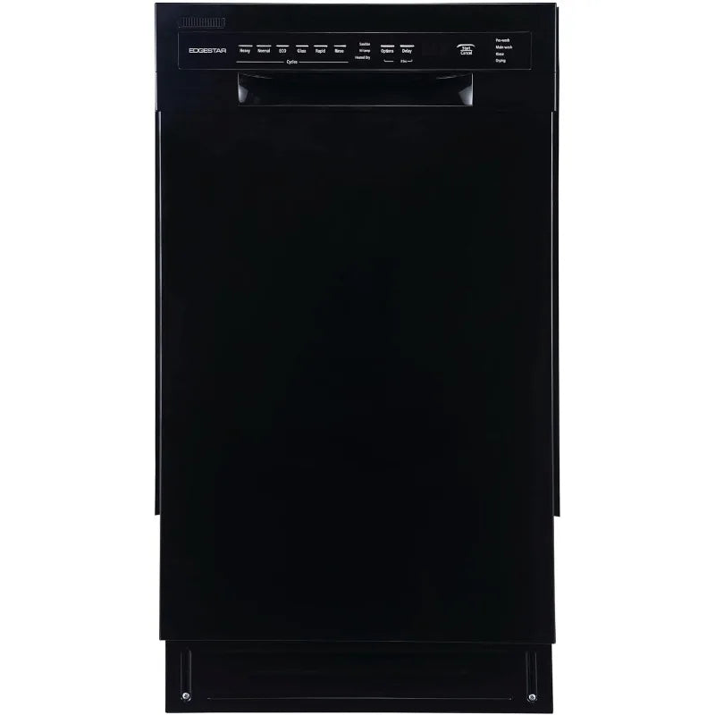 BIDW1802 18 Inch Wide 8 Place Setting Energy Star Certified Built-In Front Control Dishwasher - Black