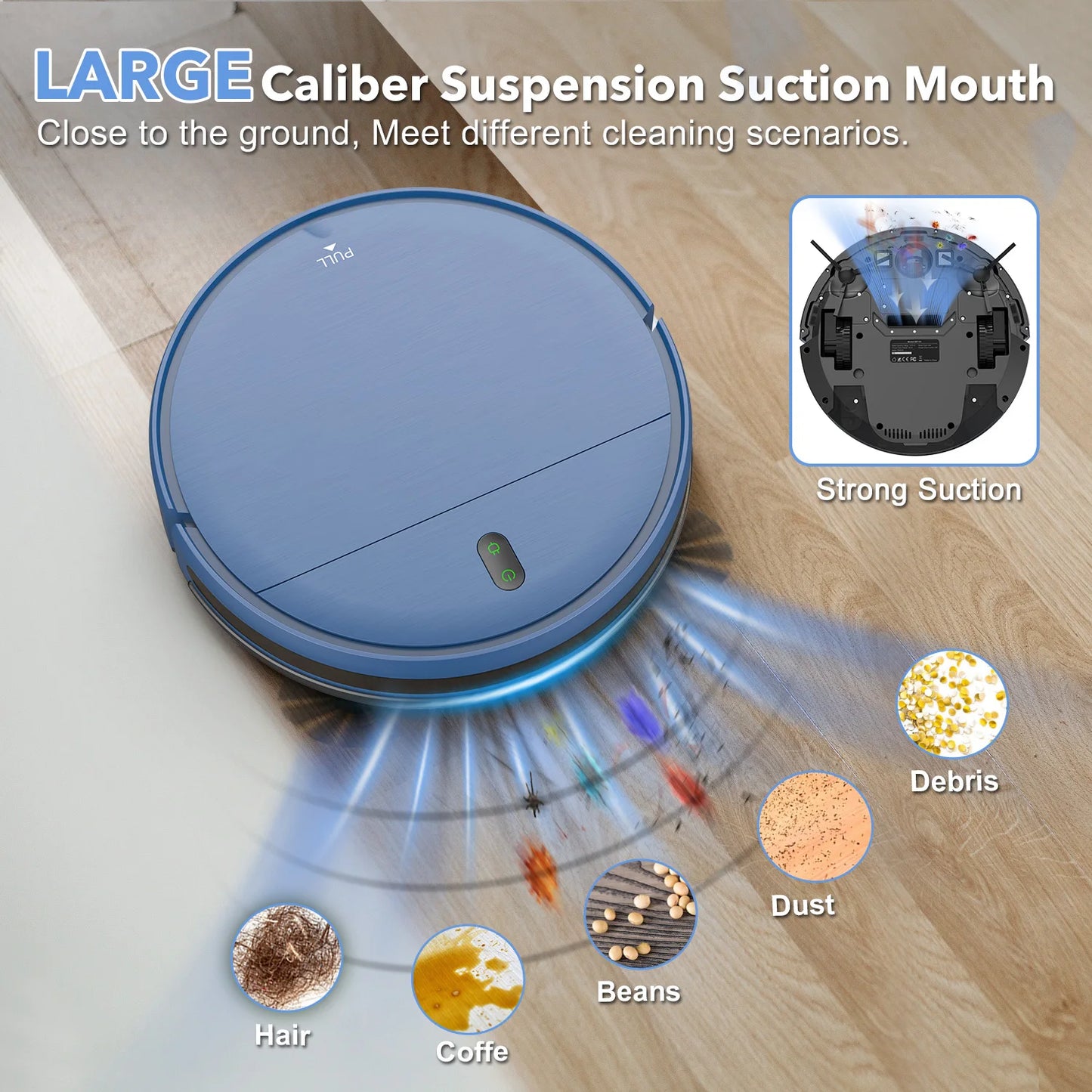 OMESER Robot Vacuum Cleaner 15kPa Power Auto Charging App Control Water Tank Wet Mopping Robot Vacuum Cleaner Electric Sweeper