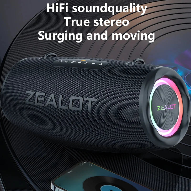 Outdoor Portable Wireless Bluetooth Speaker 80W High Volume Subwoofer Sound Performace IPX6 Waterproof camping.