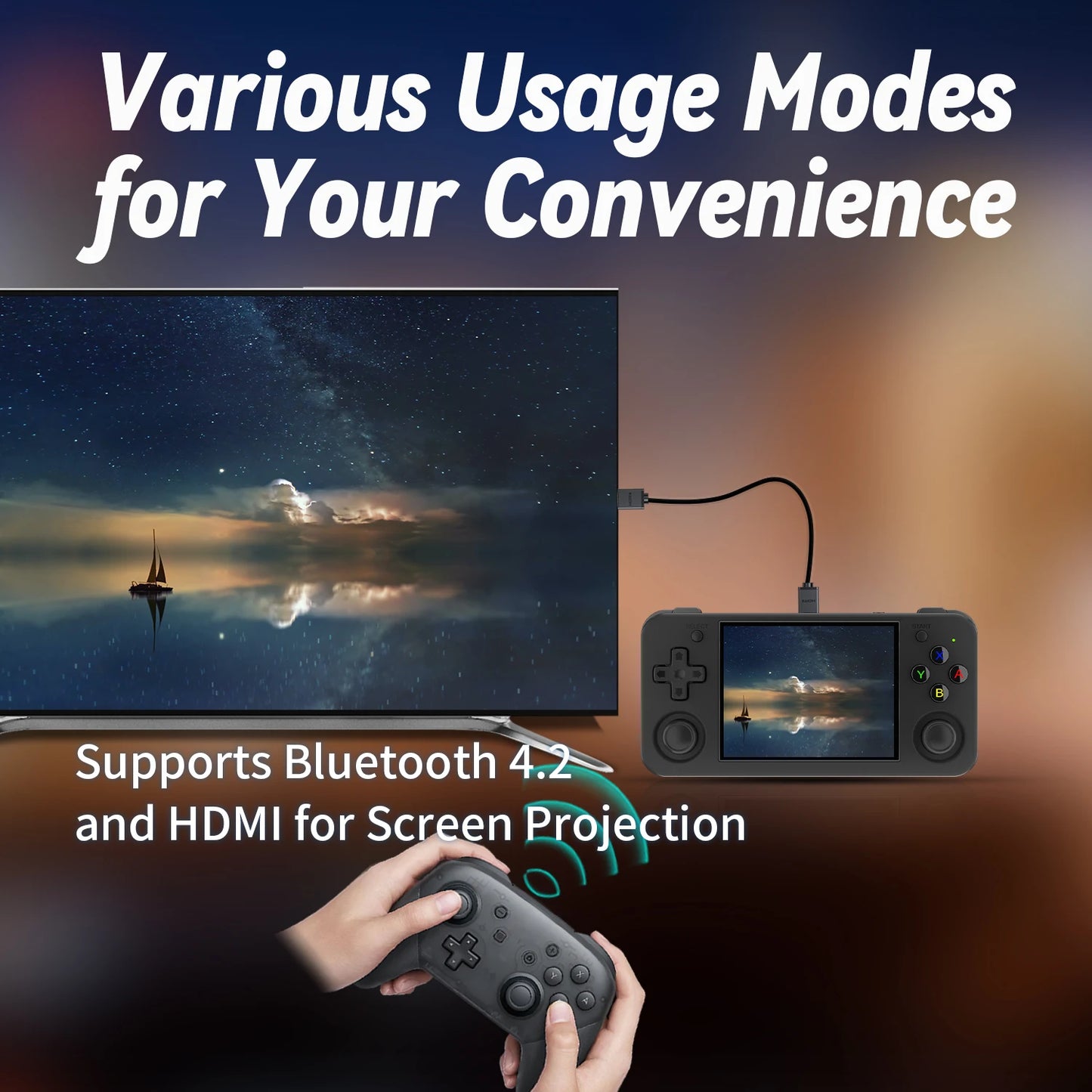RG35XX H Hand-held Consoles For Playing Video Games 3.5-inch IPS 640*480 Screen Retro Game Player 3300 mAh Battery