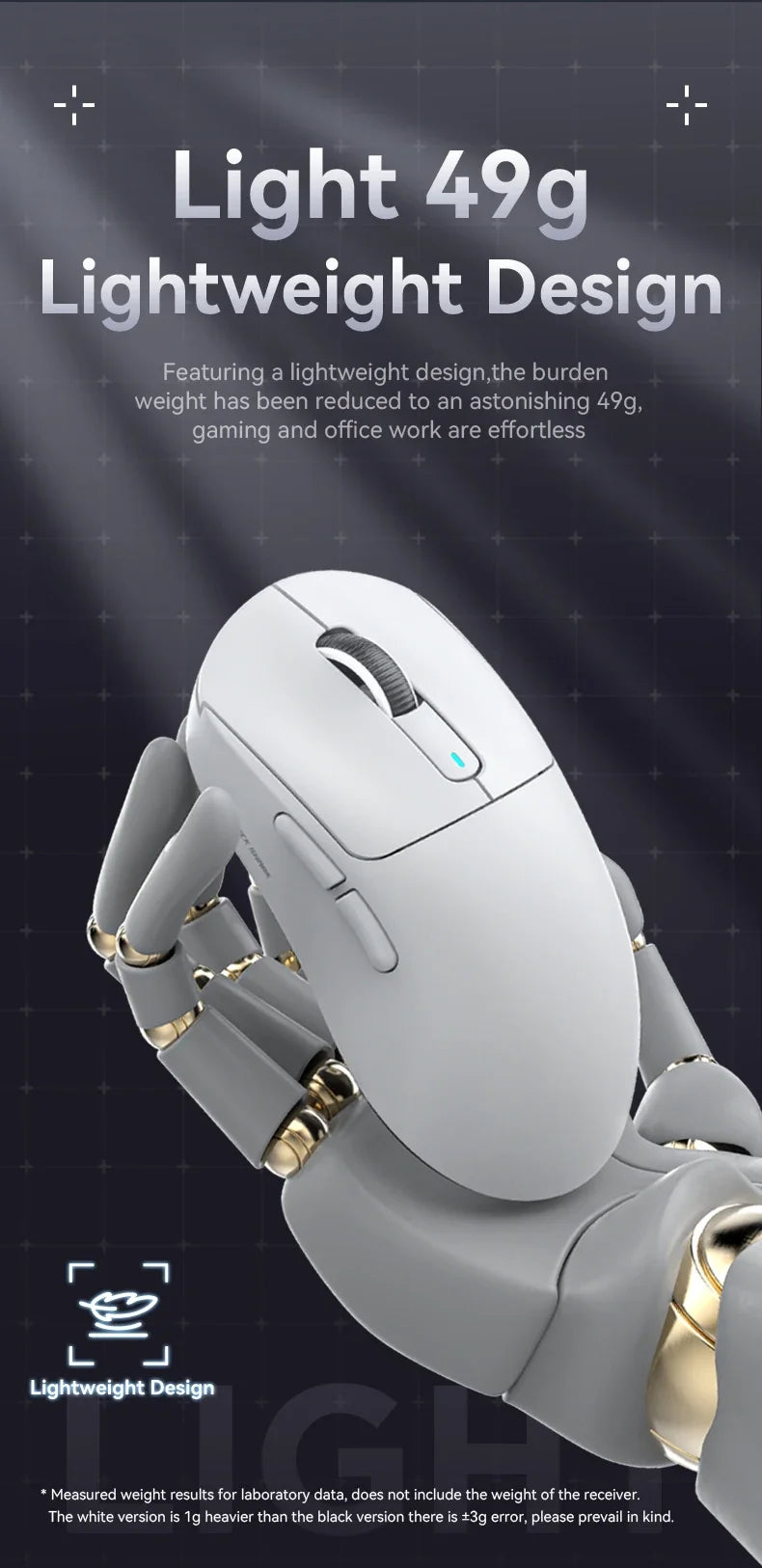 Attack Shark X3 PAW3395 Bluetooth Macro Gaming Mouse , Tri-Mode Connection, 26000dpi, 650IPS, Lightweight Mouse