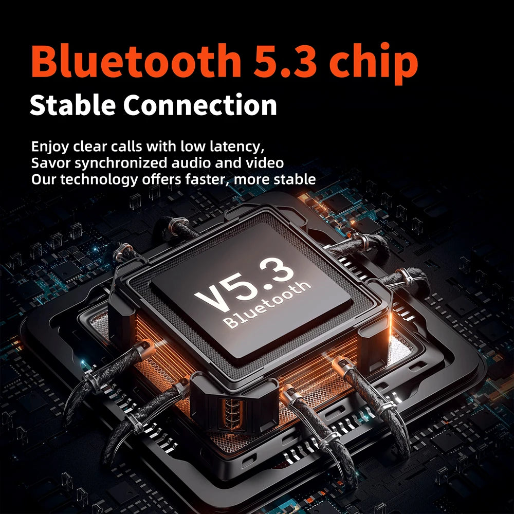 Wireless bluetooth headset QERE E80 Earphone 5.3 ANC Noise Cancellation Hi-Res Audio Over the Ear headphones 70H 40mm Driver2.4G